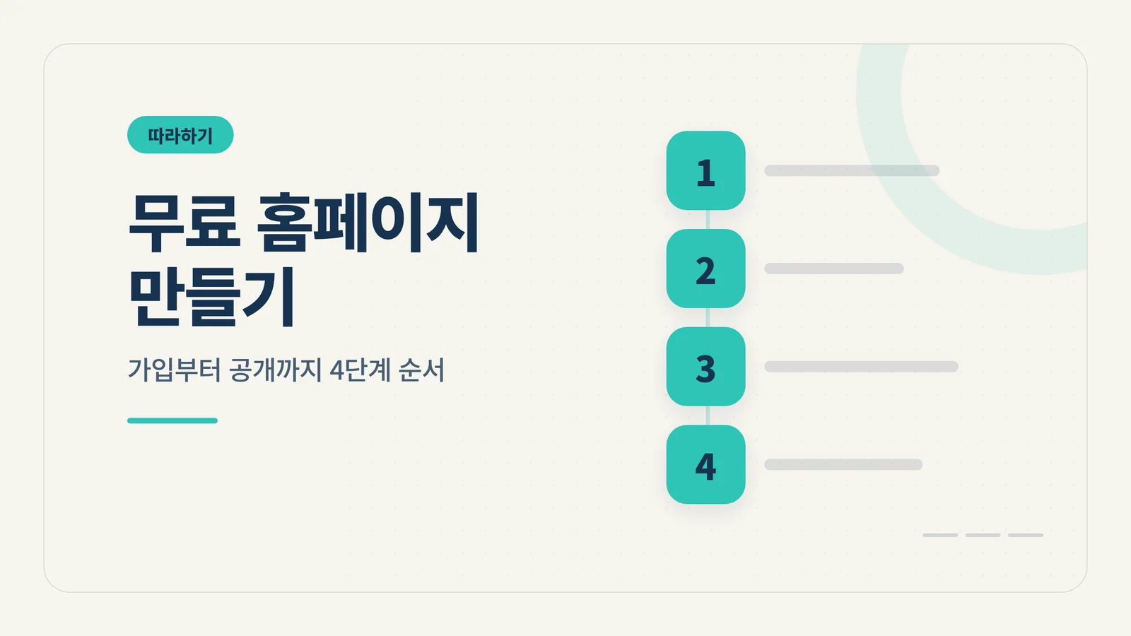 무료 홈페이지 단점